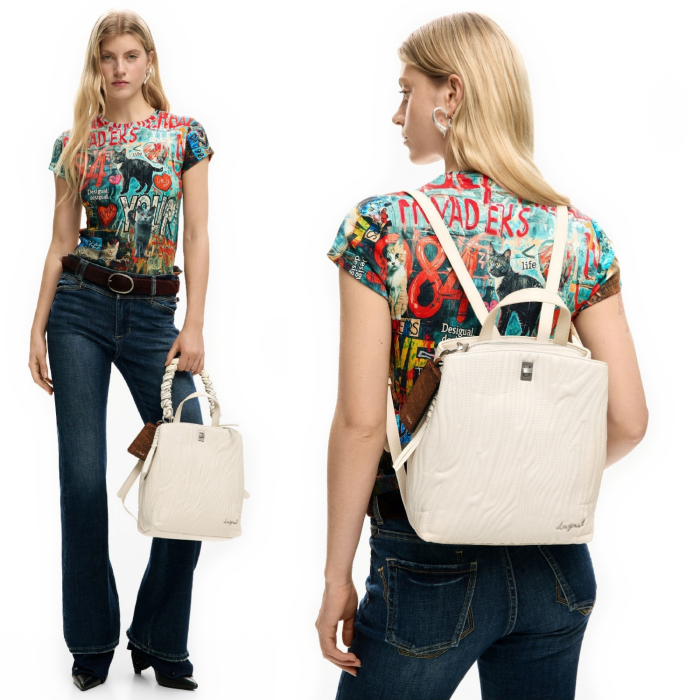 Rucsac de dama, Desigual, seria Helium Sumy, Bej [4]