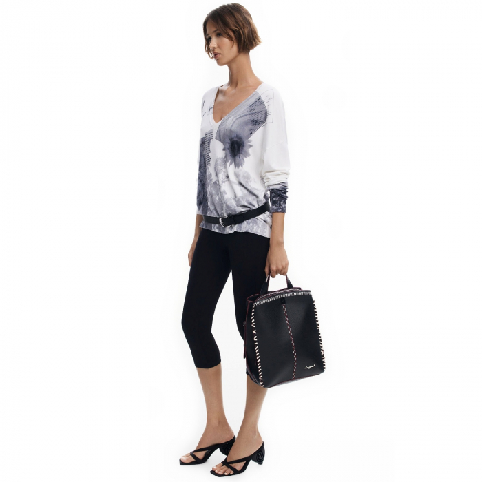 Rucsac de dama, Desigual, seria Manhattan Pespuntes, Negru [1]