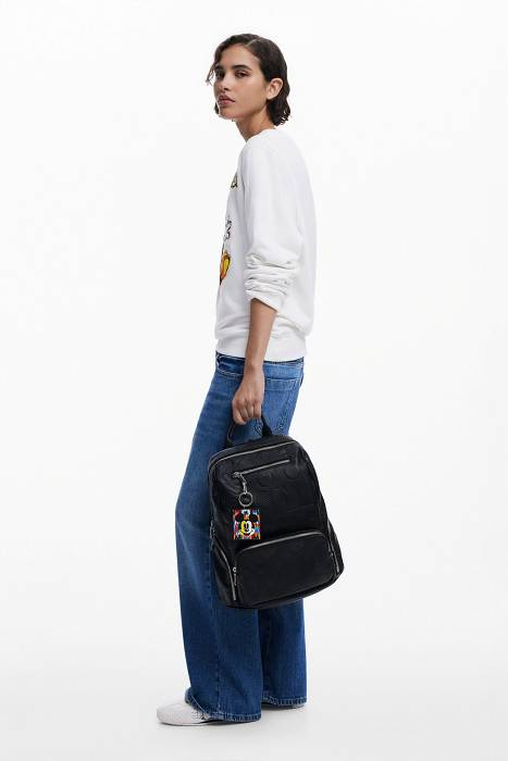 Rucsac de dama, Desigual, seria Mickey Chester, Negru [4]