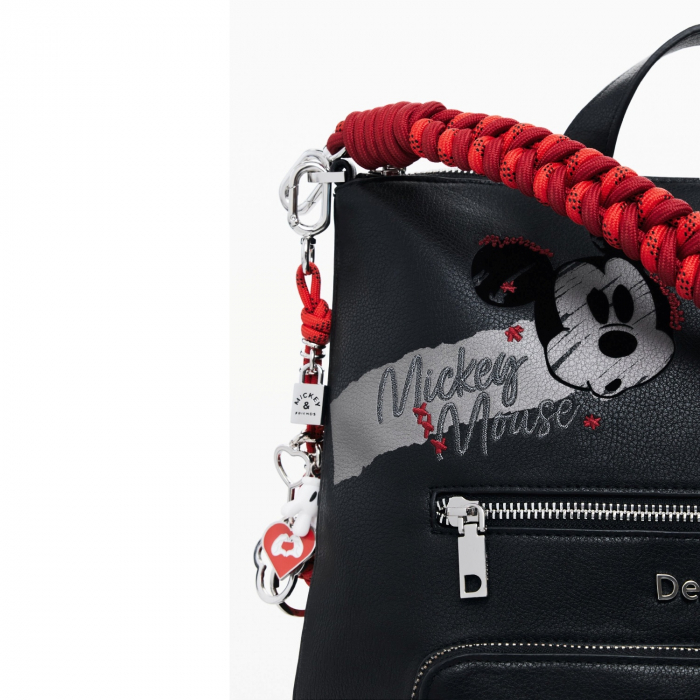 Rucsac de dama, Desigual, seria Mickey Rock Pretoria, Negru [7]
