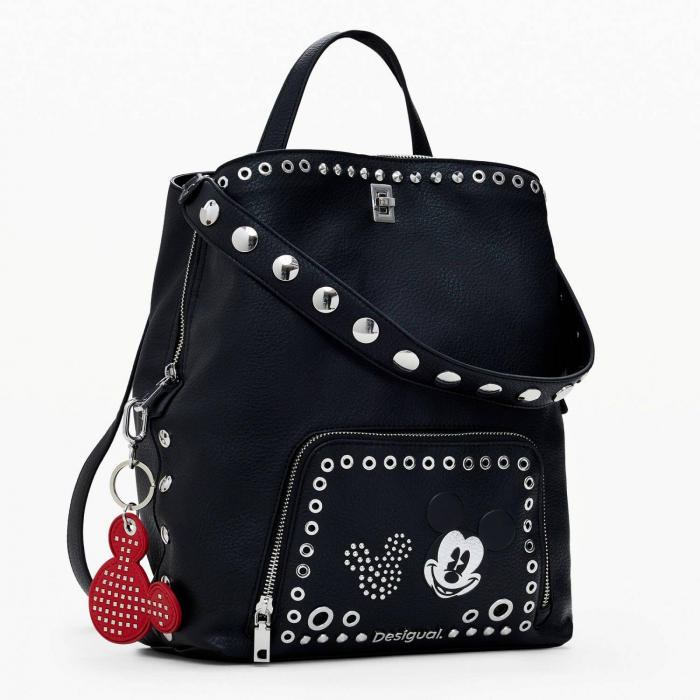 Rucsac de dama, Desigual, seria Mickey Rock Sumy, Negru [3]