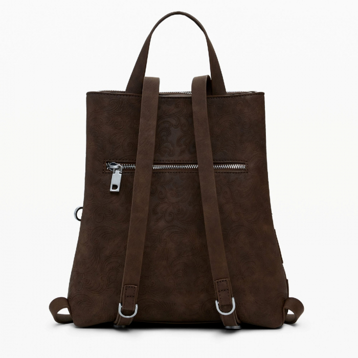 Rucsac de dama, Desigual, seria New Patch 1 Piedra, Maro ciocolata [7]