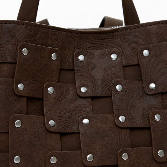 Rucsac de dama, Desigual, seria New Patch 1 Piedra, Maro ciocolata [3]