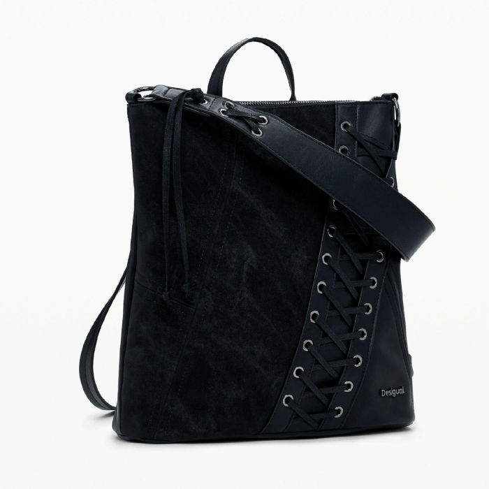 Rucsac de dama, Desigual, seria Patch Tango, Negru [3]