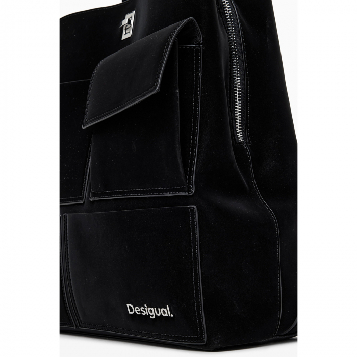 Rucsac de dama, Desigual, seria Pocket Face Sumy Multipocket, Negru [4]