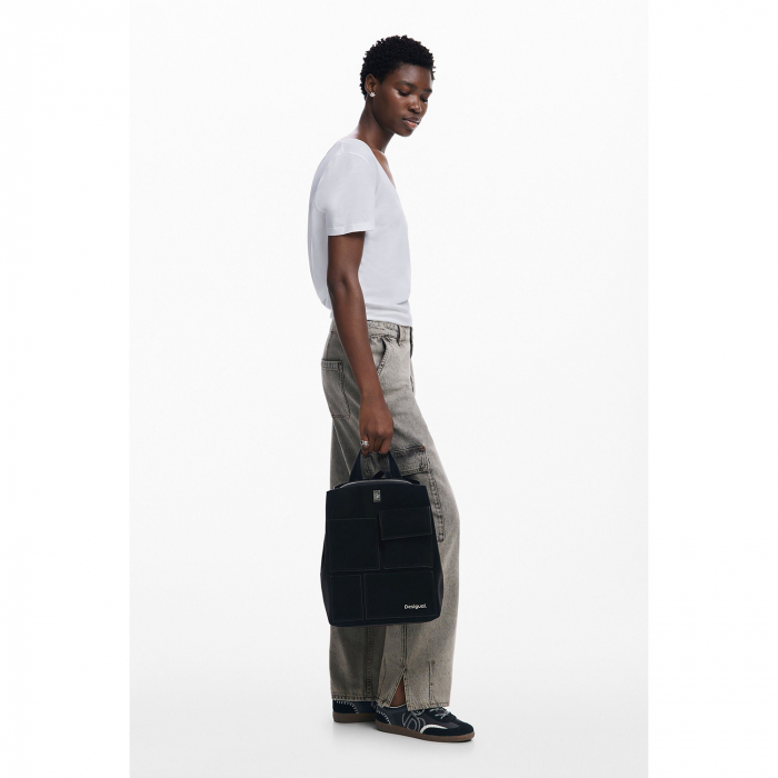 Rucsac de dama, Desigual, seria Pocket Face Sumy Multipocket, Negru [7]