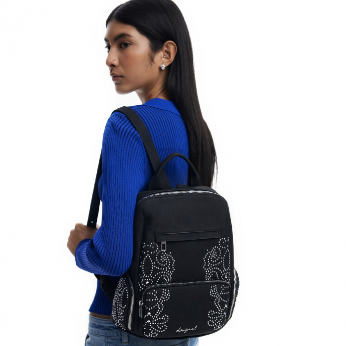 Rucsac de dama, Desigual, seria Poker Face Chester, Negru [1]