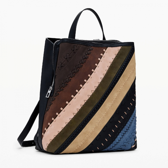 Rucsac de dama, Desigual, seria Quebec Whipstitch Sumy Straight, Multicolor [4]