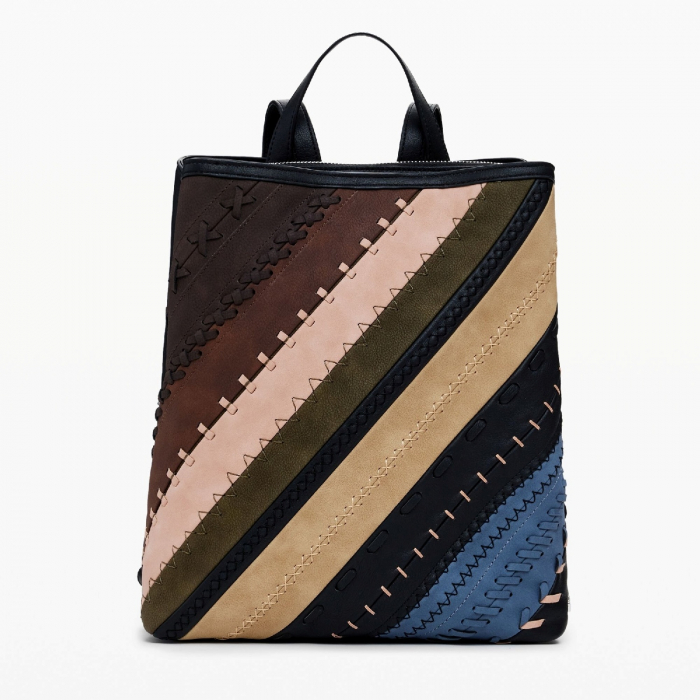 Rucsac de dama, Desigual, seria Quebec Whipstitch Sumy Straight, Multicolor [6]