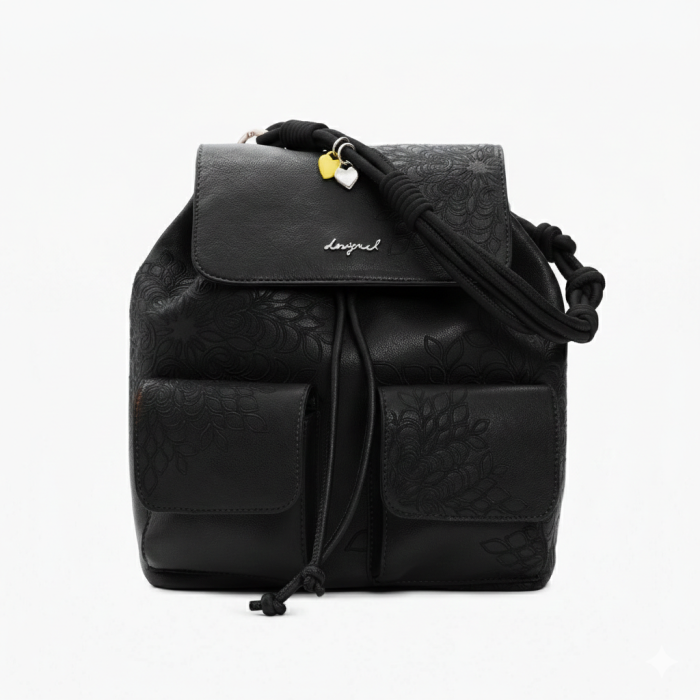 Rucsac de dama, Desigual, seria Sierra Prisa Mini, Negru [6]