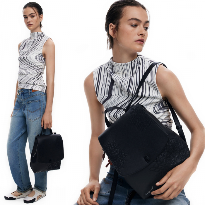 Rucsac de dama, Desigual, seria  Sierra Sumy Mini, Negru [3]