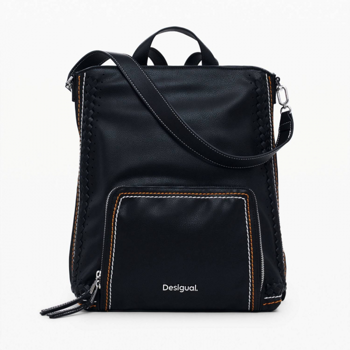 Rucsac de dama, Desigual, seria Trama Pretoria, Negru [6]