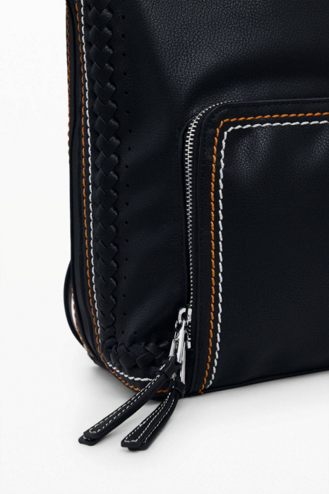 Rucsac de dama, Desigual, seria Trama Pretoria, Negru [5]
