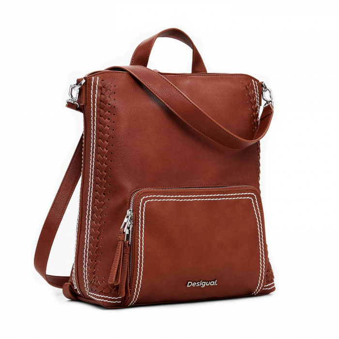 Rucsac de dama, Desigual, seria Trama Pretoria, Maro coniac [3]