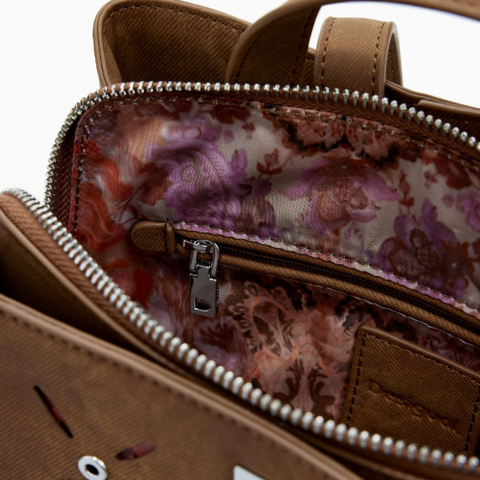 Rucsac de dama, Desigual, seria Yankee Metal Patch Sumy, Maro camel [6]