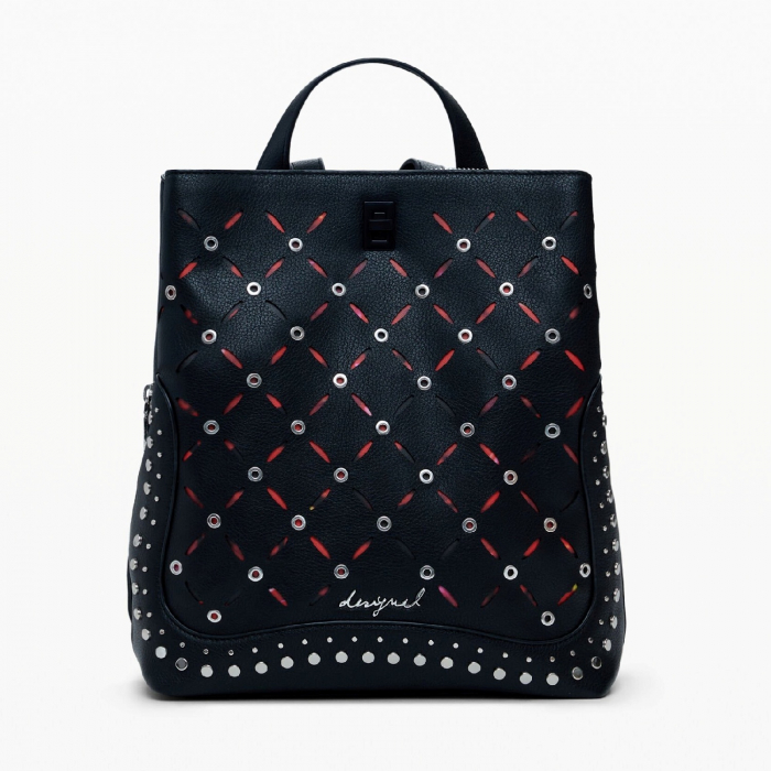 Rucsac de dama, Desigual, seria Yankee Metal Patch Sumy, Negru [4]