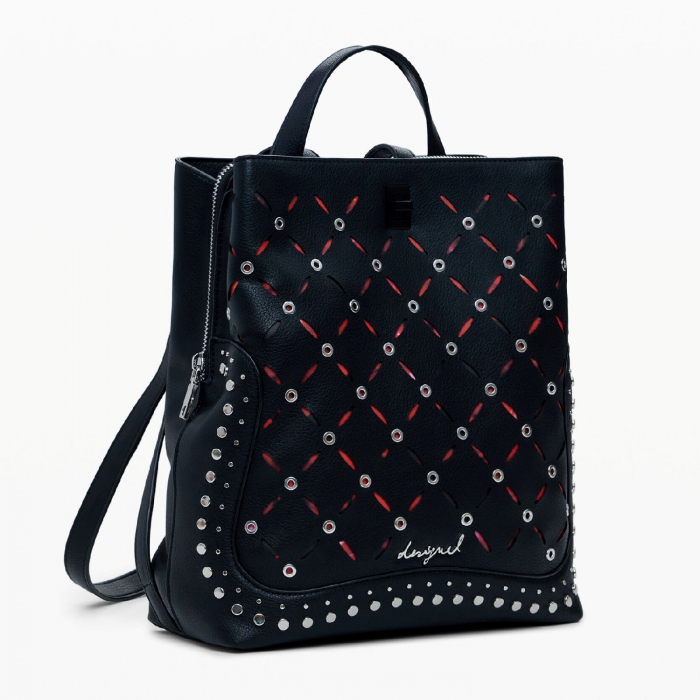 Rucsac de dama, Desigual, seria Yankee Metal Patch Sumy, Negru [2]