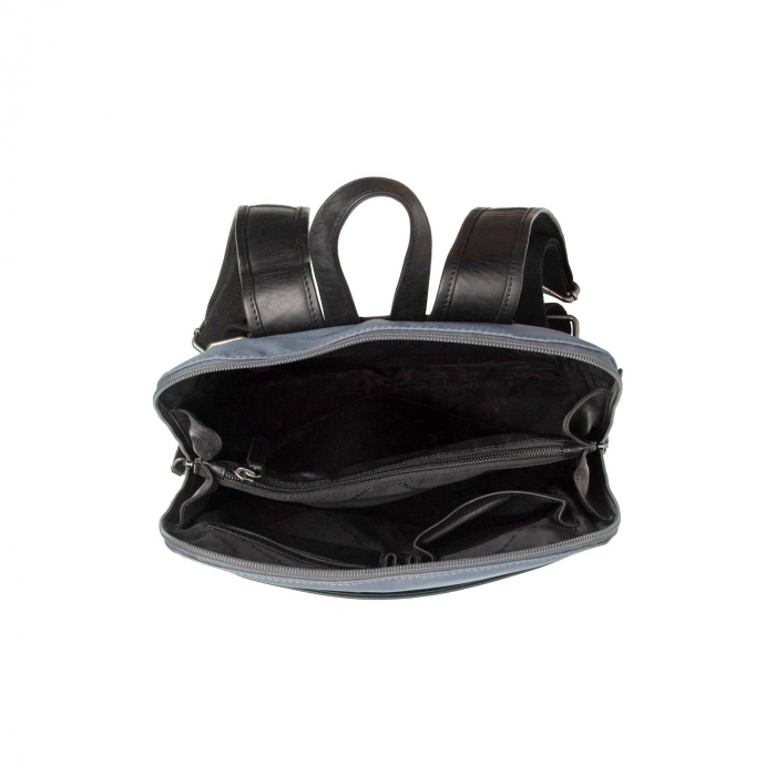 Rucsac de dama din nylon si  piele naturala, The Chesterfield Brand, Nesna, Gri [2]