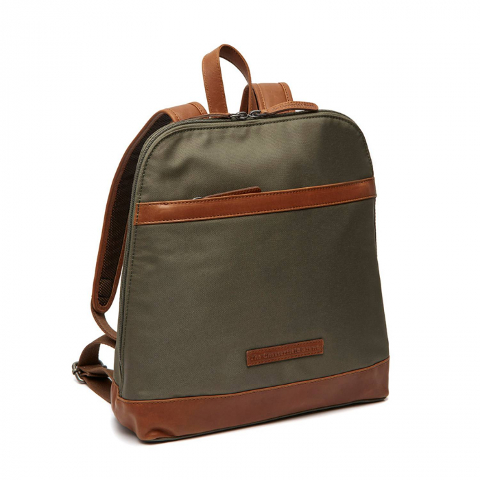 Rucsac de dama din nylon si  piele naturala, The Chesterfield Brand, Nesna, Verde inchis [1]