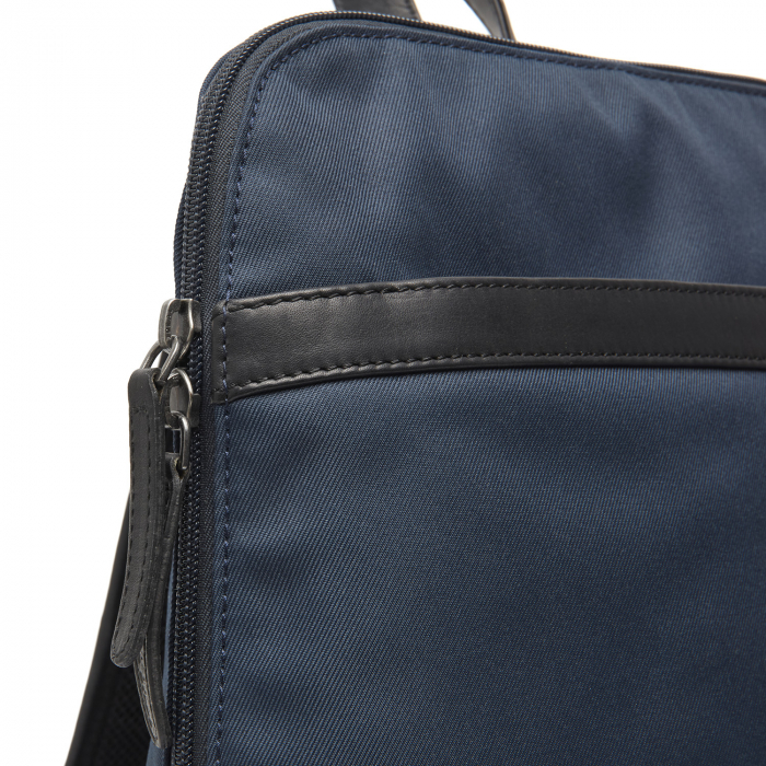 Rucsac de dama din nylon si  piele naturala, The Chesterfield Brand, Nesna, Bleumarin [2]