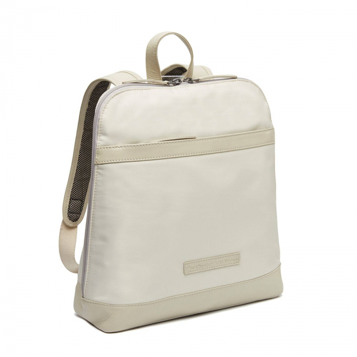 Rucsac de dama din nylon si  piele naturala, The Chesterfield Brand, Nesna, Alb [1]