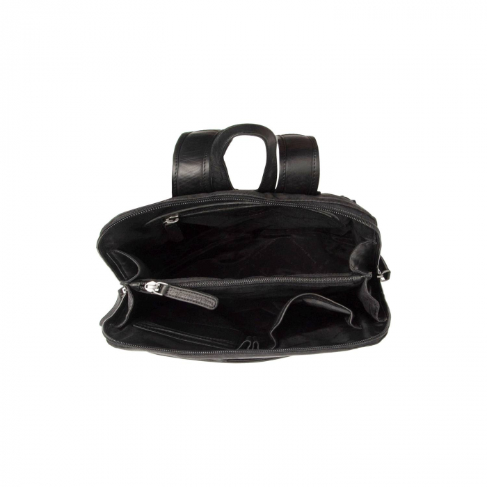 Rucsac de dama din nylon si  piele naturala, The Chesterfield Brand, Nesna, Negru [2]