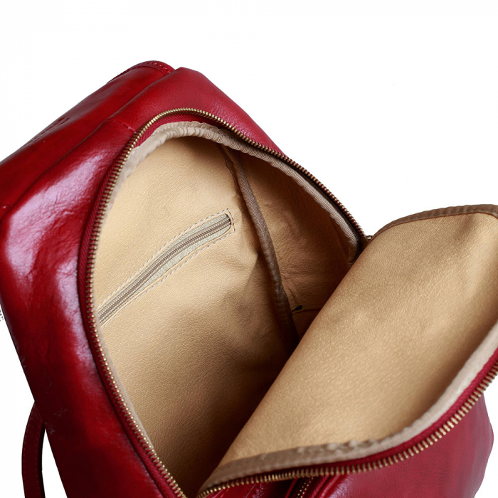 Rucsac  de dama din piele bordo model R101 [3]