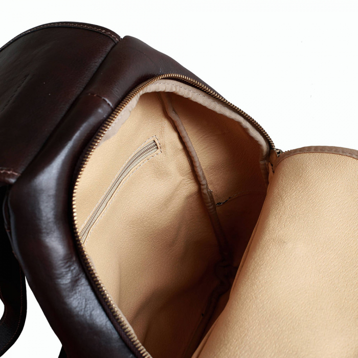 Rucsac  de dama din piele maro ciocolatiu model R101 [3]