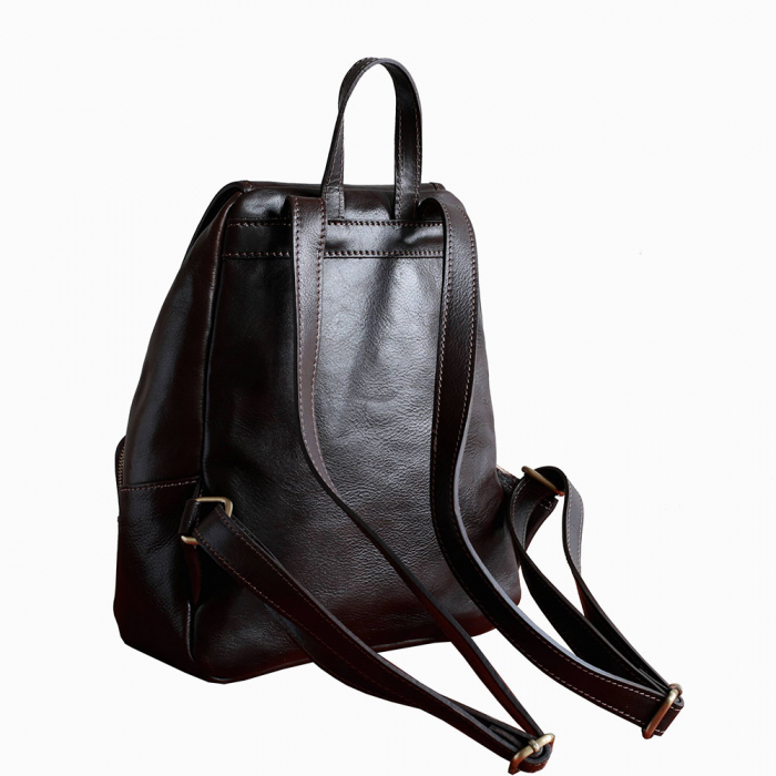 Rucsac  de dama din piele maro ciocolatiu model R101 [2]