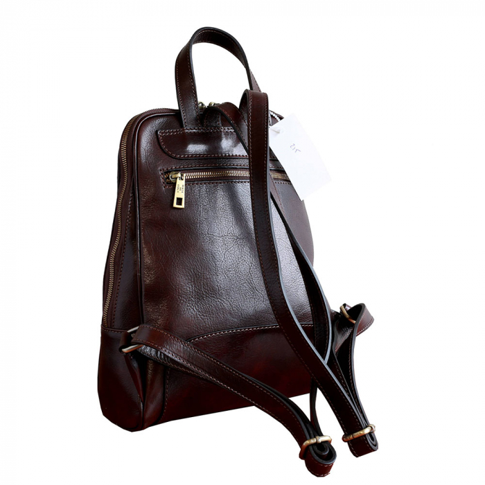 Rucsac  de dama din piele maro ciocolatiu model R102 [2]