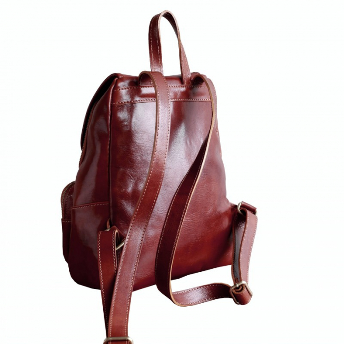 Rucsac  de dama din piele maro model R101 [2]