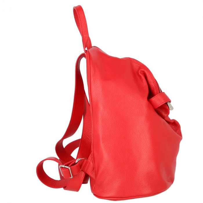 Rucsac de dama din piele naturala moale, model 251, Rosu [5]