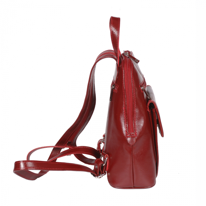 Rucsac de dama din piele naturala, model 119, Bordo [3]