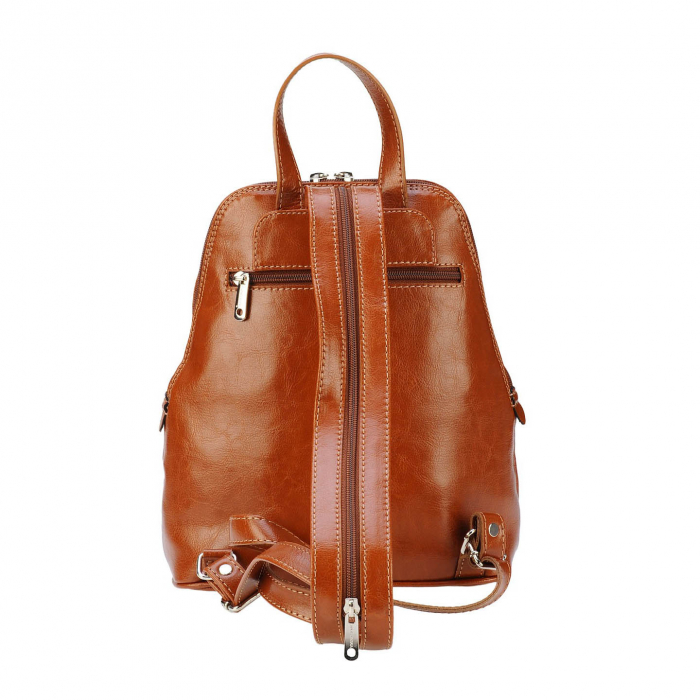 Rucsac de dama din piele naturala, model 119, Maro tabac [3]