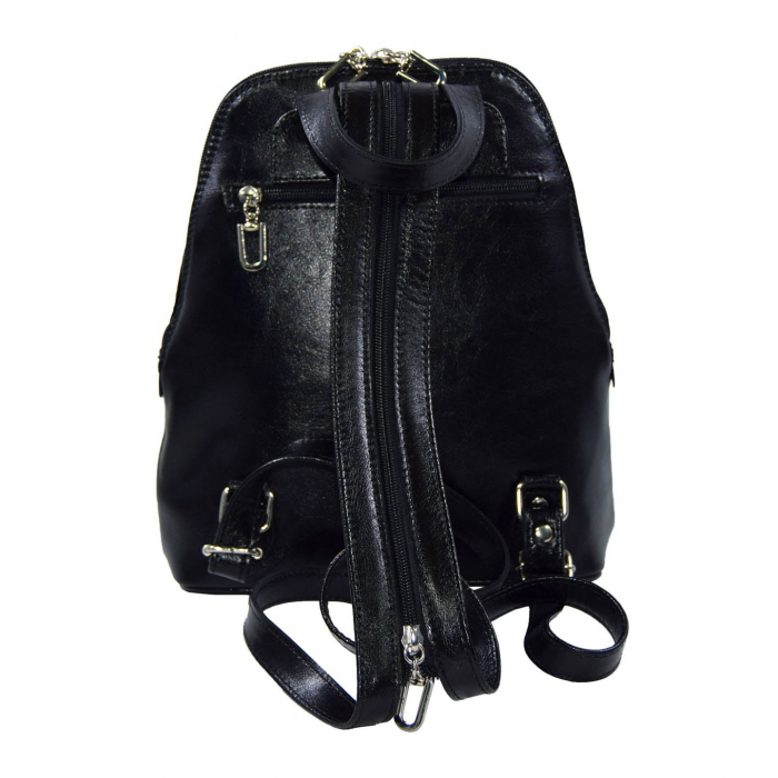 Rucsac de dama din piele naturala, model 119, Negru [3]