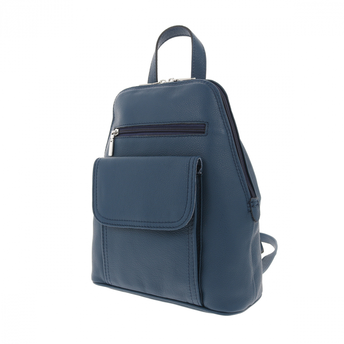 Rucsac de dama din piele naturala moale, model 119, Albastru [5]