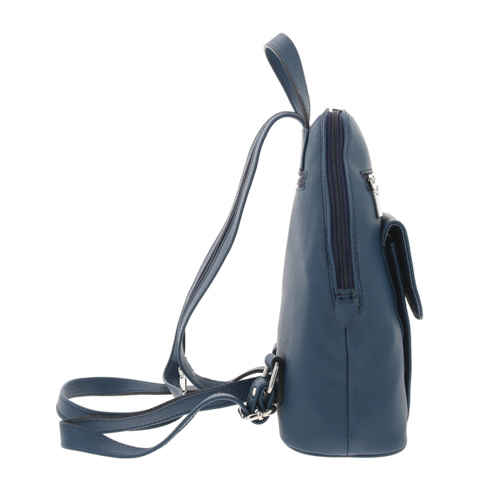 Rucsac de dama din piele naturala moale, model 119, Albastru [4]