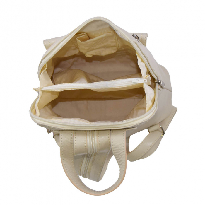 Rucsac de dama din piele naturala, model 119,  Bej [5]