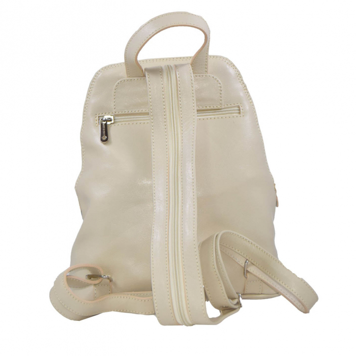 Rucsac de dama din piele naturala, model 119,  Bej [3]