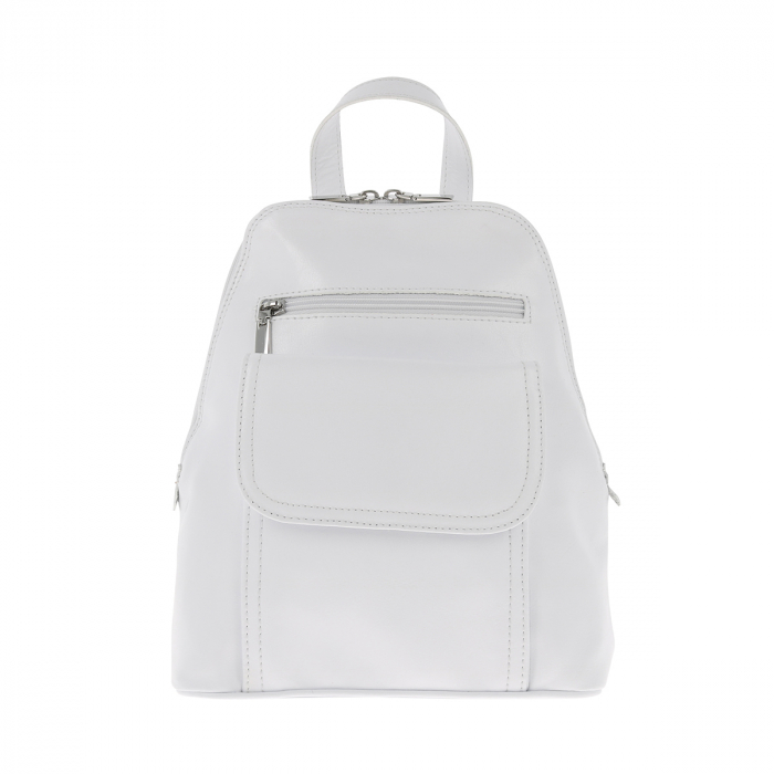 Rucsac de dama din piele naturala, model 119, Alb [2]