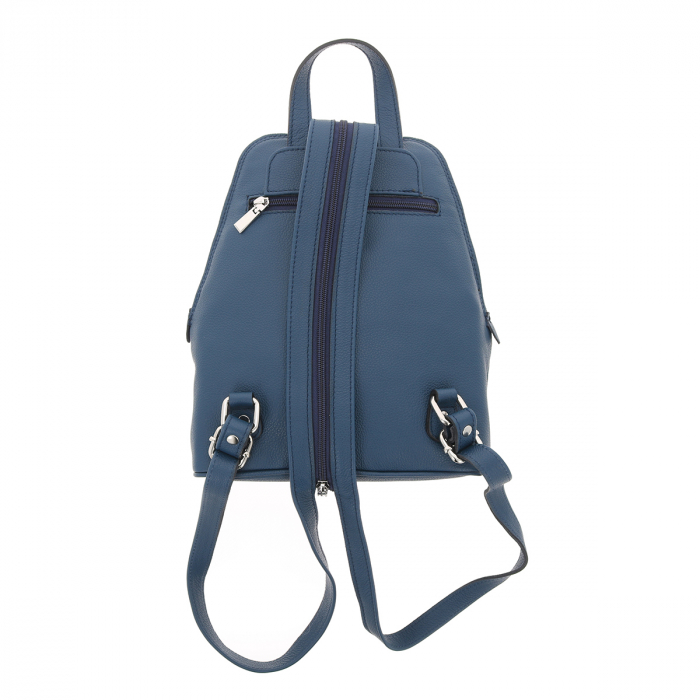 Rucsac de dama din piele naturala moale, model 119, Albastru [3]