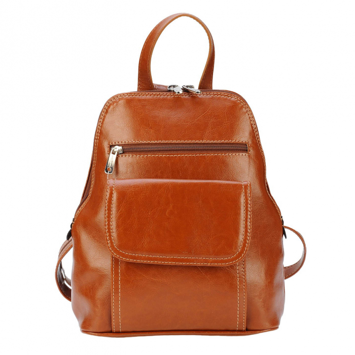 Rucsac de dama din piele naturala, model 119, Maro tabac [2]