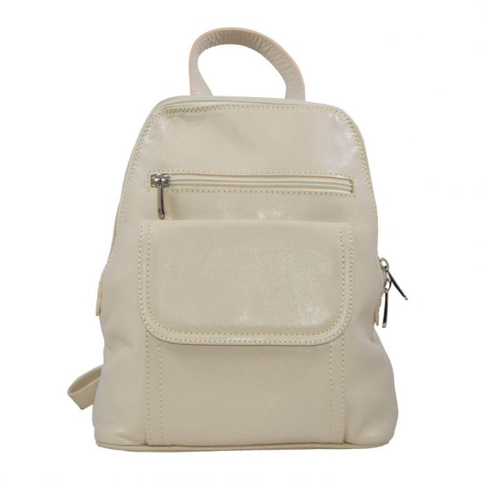 Rucsac de dama din piele naturala, model 119,  Bej [2]
