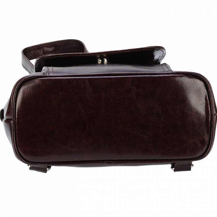 Rucsac de dama din piele naturala, model 119, Maro inchis [7]