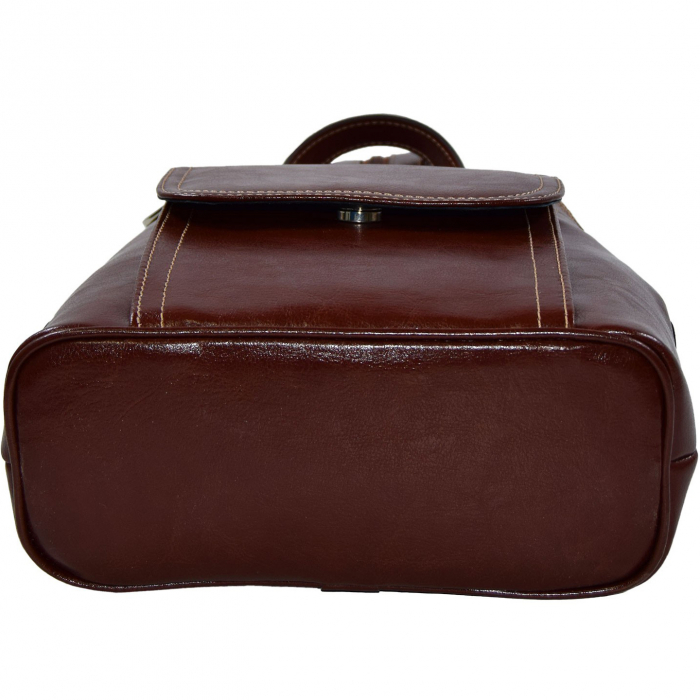 Rucsac de dama din piele naturala, model 119, Maro coniac [7]