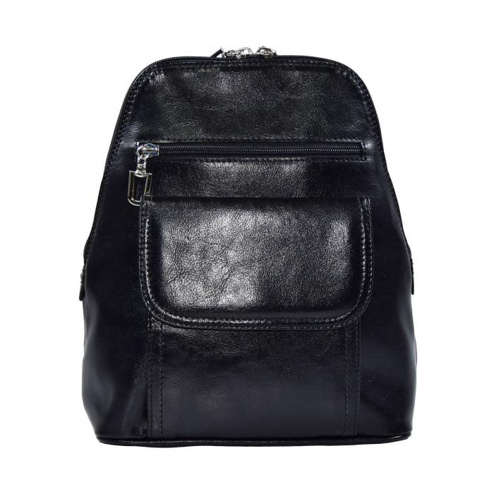 Rucsac de dama din piele naturala, model 119, Negru [2]