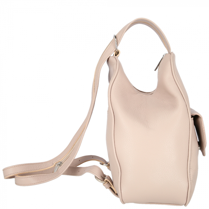 Rucsac de dama din piele naturala moale, model 126, Nude [4]