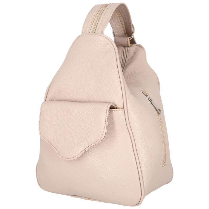 Rucsac de dama din piele naturala moale, model 126, Nude [5]