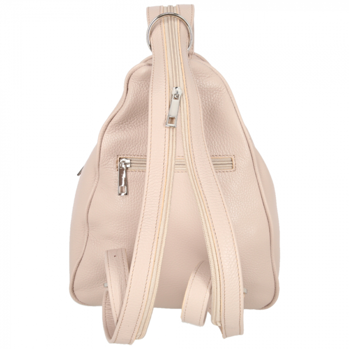Rucsac de dama din piele naturala moale, model 126, Nude [3]