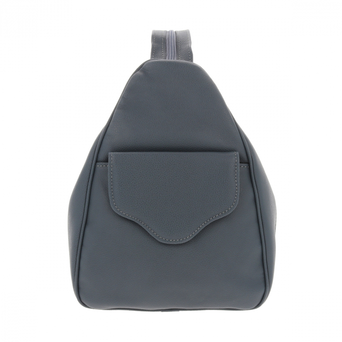 Rucsac de dama din piele naturala moale, model 126, Gri mat [3]